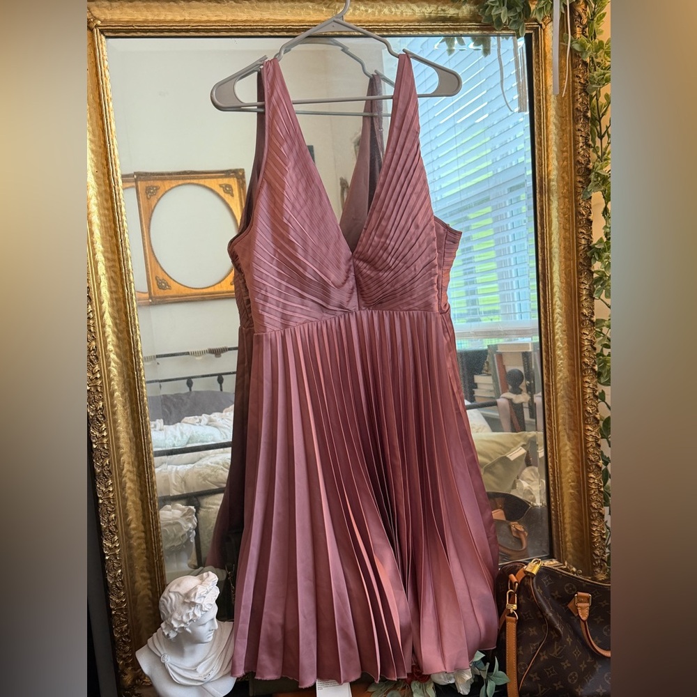 Abercrombie Pleated Mauve Dress